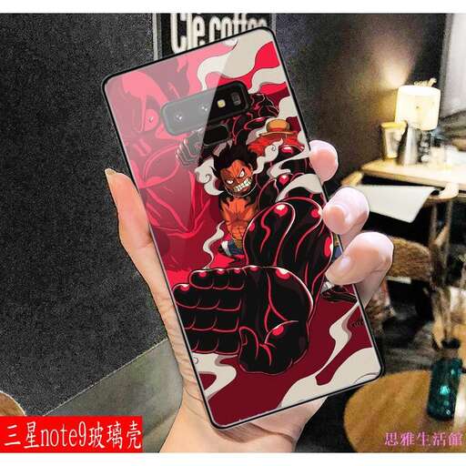 a cell phone with a picture of a comic book character.
