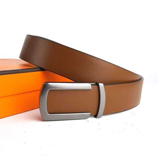 a leather belt with a buckle