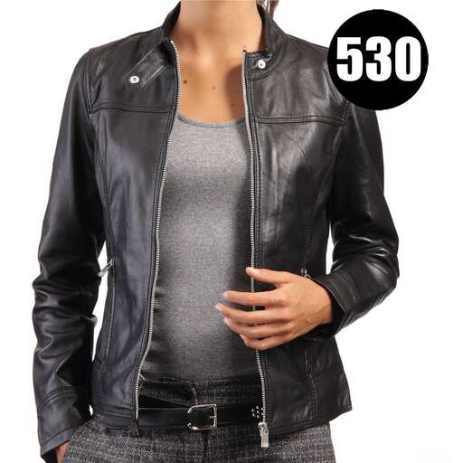 leather jacket with a hood