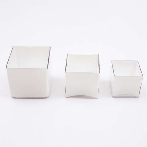 a set of three square boxes