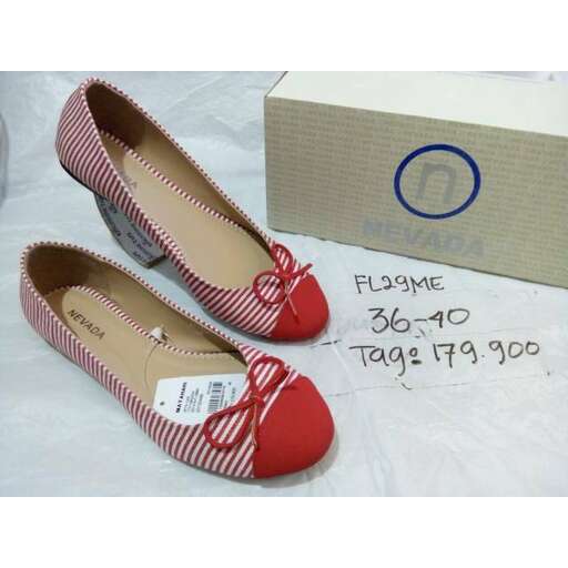 i love the red shoes with the white stripes.