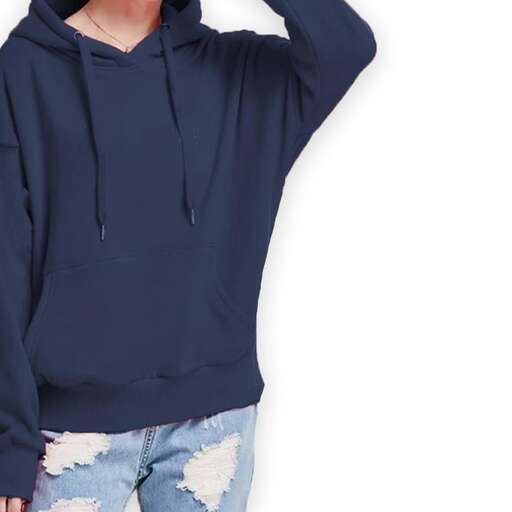 a woman in a hoodie