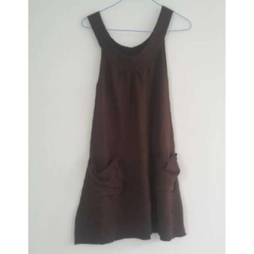 the dress is made from a recycled material.