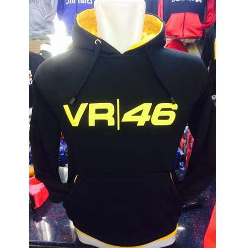 the back of the hoodie.
