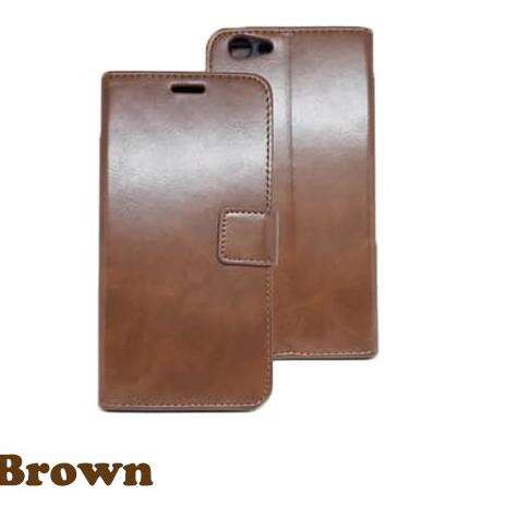 brown leather case with a brown leather strap
