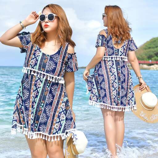 summer dress in the sea