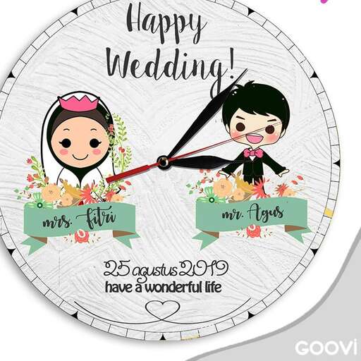 the wall clock for your wedding day!
