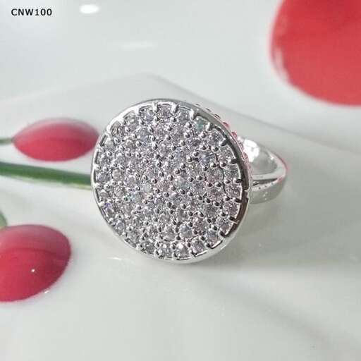 this ring is made of sterling silver and has a little sparkle in it.