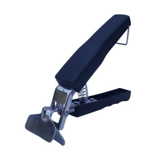 the tool is made of plastic and is used to hold the seat up.