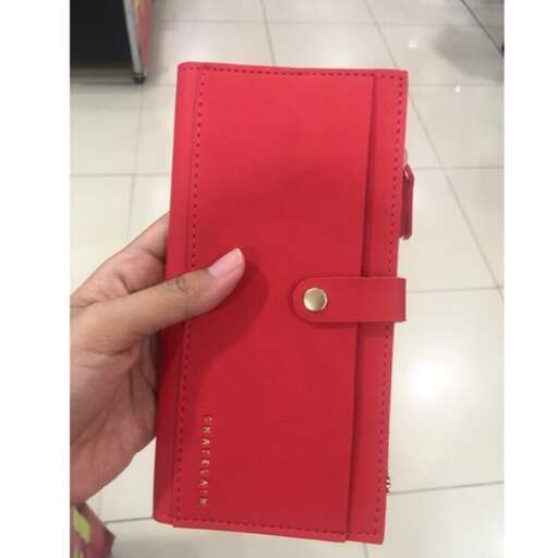 the wallet is in a case.