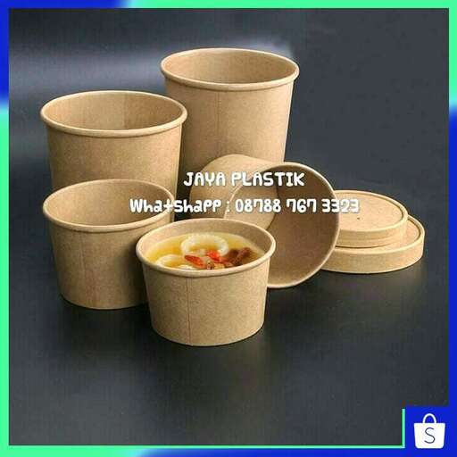 a set of three cups with food in them.