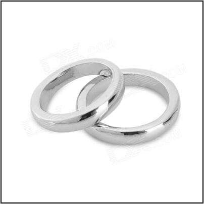 a pair of wedding rings