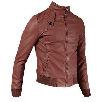 leather jacket in brown
