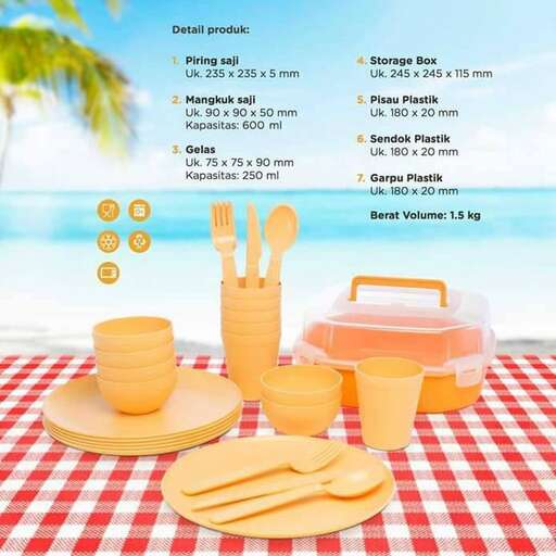 a table set for two with a tray of food and cups.