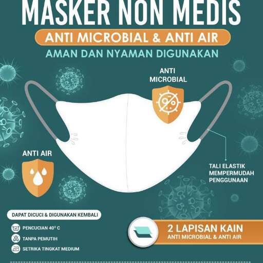 poster with a chemical compound and a medical mask.