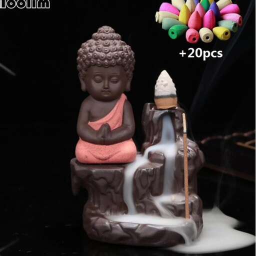 a buddha statue with an ice cream cone