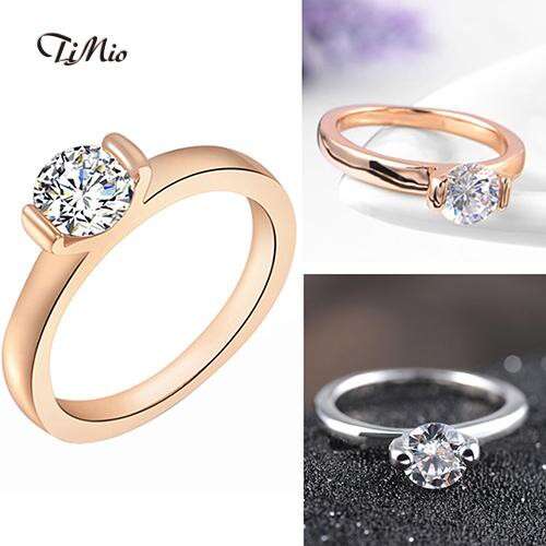engagement ring with a diamond
