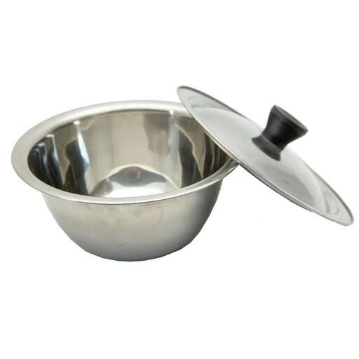 a bowl made of silver