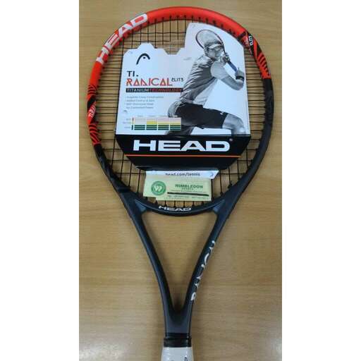 a tennis racket with a picture of a tennis player on it.
