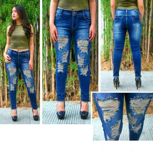 jeans with a cut out