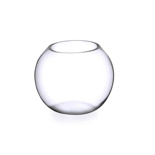 a glass bowl with a shadow
