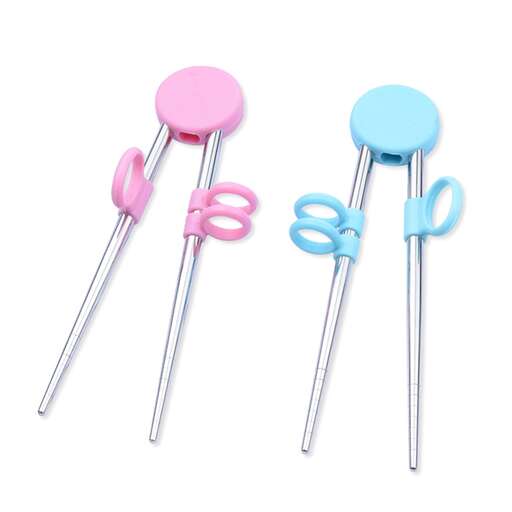 a set of pink and blue nail polish