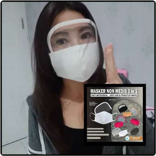 a person with a mask on their face