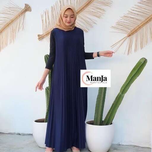 a woman in a long dress