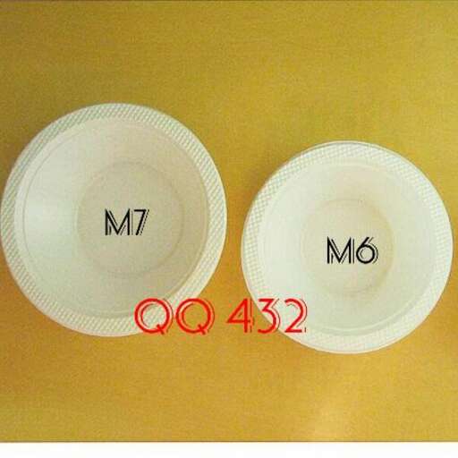 two plates with the same number on them.