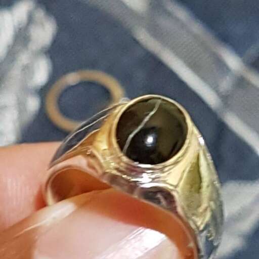 the ring is made of gold and is now a beautiful ring.