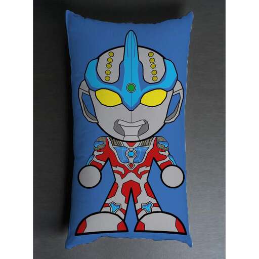 a cushion with a face on it.