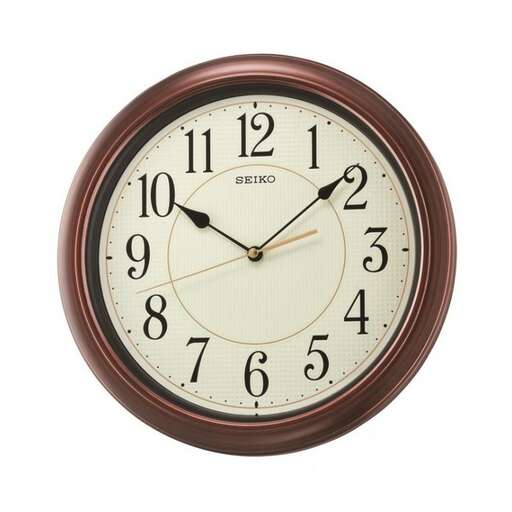 a clock that is on a white background.