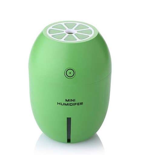 a green plastic portable portable device with a black strap.