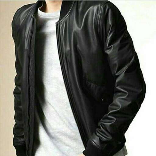 leather jacket in black leather