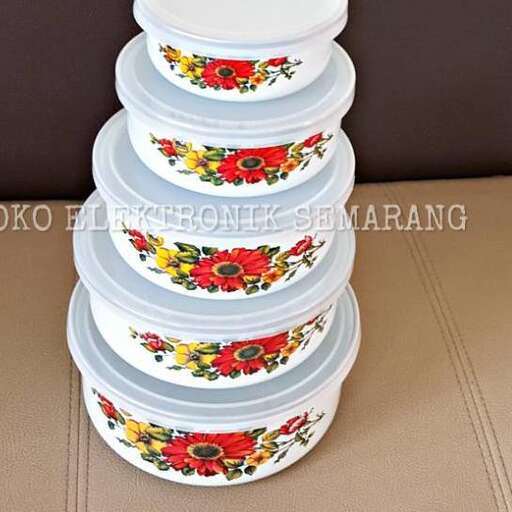 a set of colorful plates.