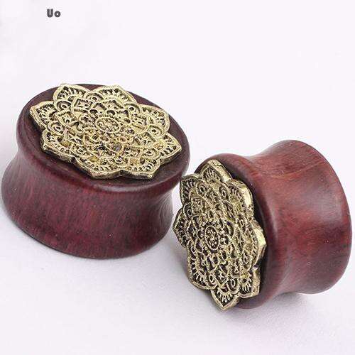 wooden box with a gold leaf and a wooden lid. made in japan.