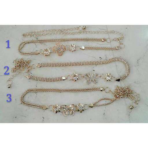 a necklace made of white gold