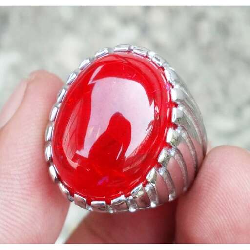 hand in red glass