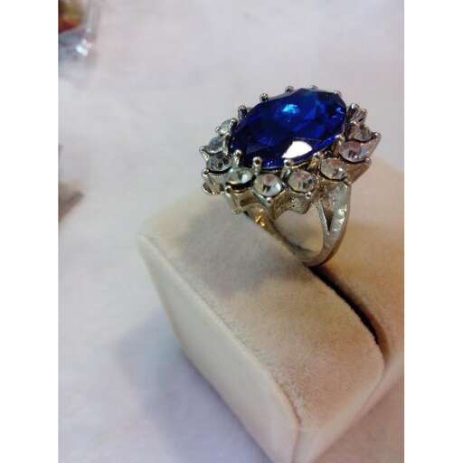 a ring of sapphires and diamonds