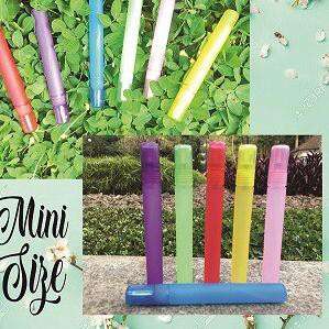 mini colorful crayons in a cute little chair