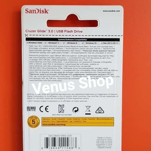 a label for a product that is on display.