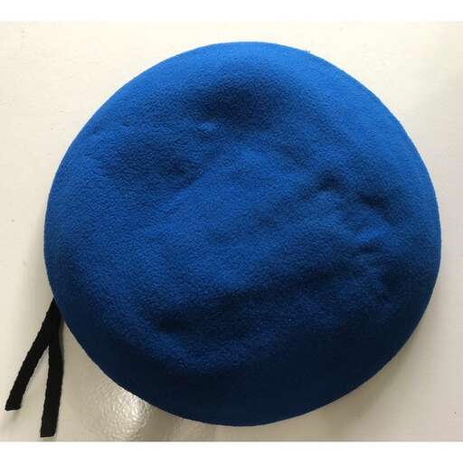 blue hat in the shape of a ball
