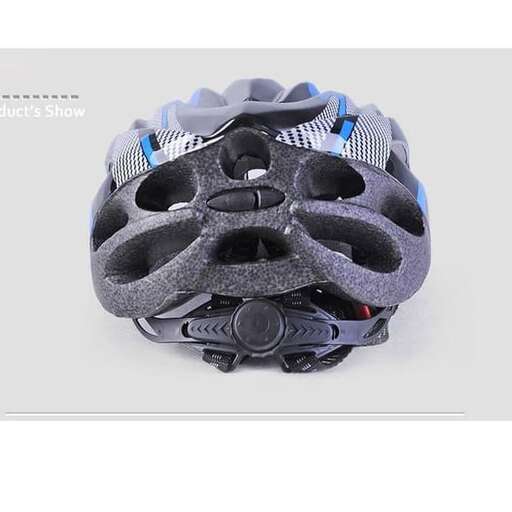 a helmet with a strap on it.