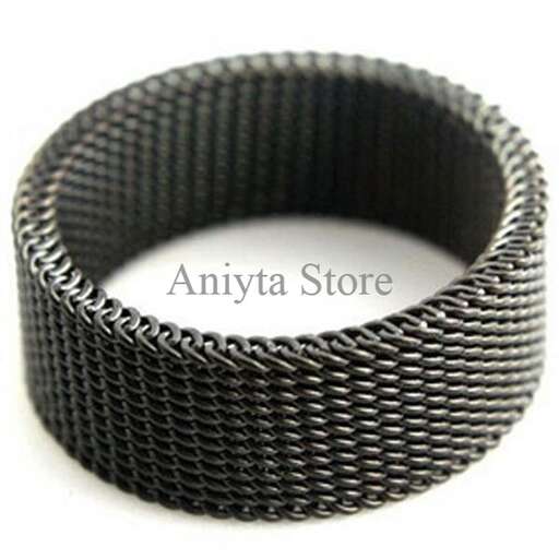 a black bracelet with a woven design