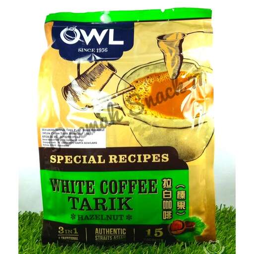 white and green food bag with white and green background.