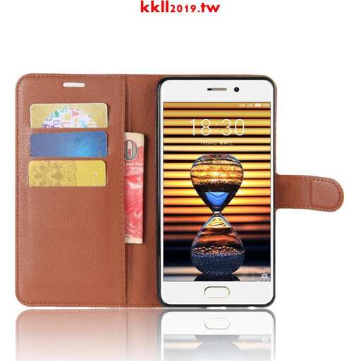 a smartphone with a wallet on the cover