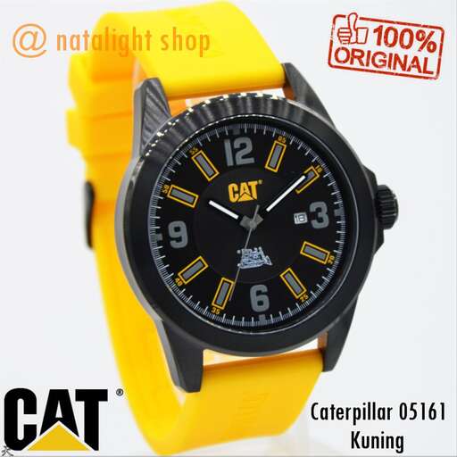 the yellow watch with the black face