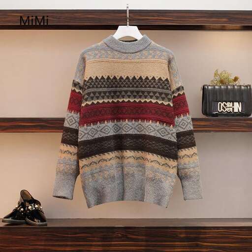 sweater with a pattern of different colors