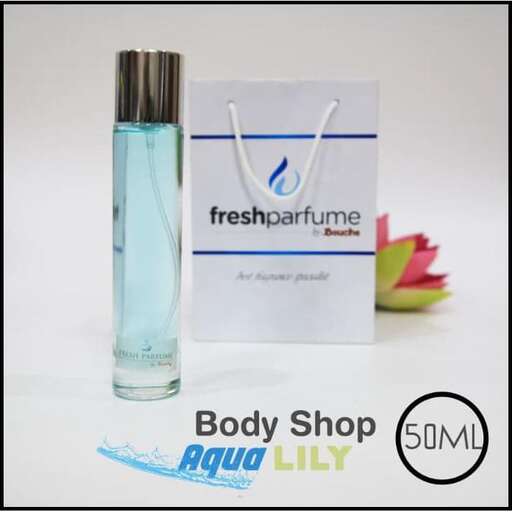 a bottle of perfume in a bag