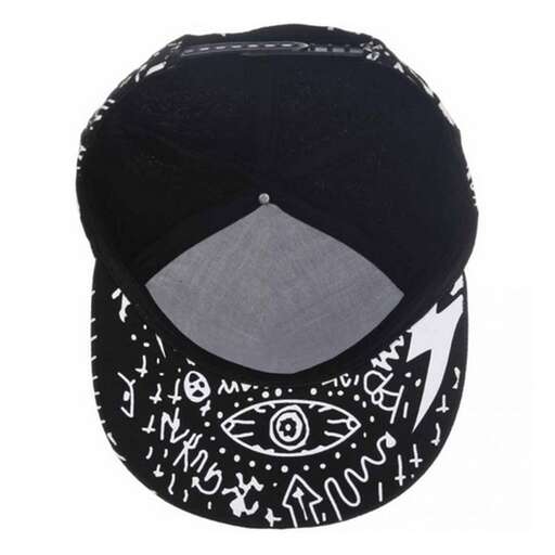 a cap with a logo on it.